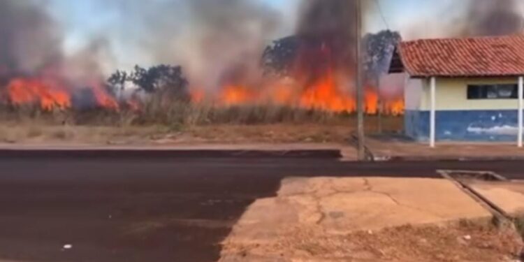 Miracema: Queimada próxima ao Posto Fiscal assusta motoristas