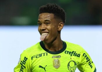 Estêvão comemora gol sobre o Bahia pela 15ª rodada do Brasileirão Cesar Greco/Palmeiras/by Canon