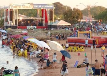 Praia no Tocantins — Foto: Reprodução/TV Anhanguera