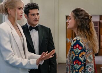 Nicole Kidman como Brooke Harwood, Zac Efron como Chris Cole e Joey King como Zara Ford Tina Rowden / Netflix