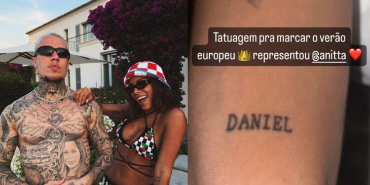 MC Daniel diz que Anitta tatuou seu nome e cantora desmente: “Não existe só ele”