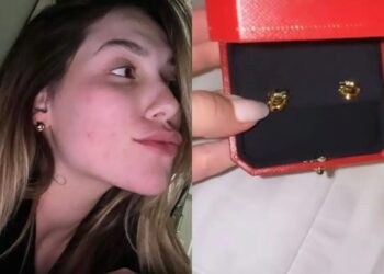 Virginia Fonseca mostrou registros de seu novo presente, da grife Cartier