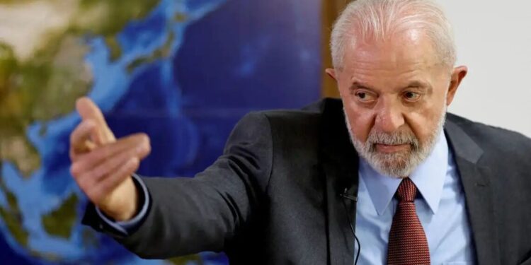 Presidente Luiz Inácio Lula da Silva durante reunião no Palácio do Planalto
08/04/2024 - Reuters/Ueslei Marcelino