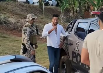 Influenciador Fábio Neto foi levado para delegacia após desobediência, informou a PM — Foto: Reprodução/Redes Sociais