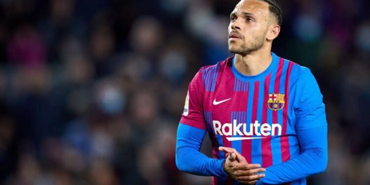 Braithwaite em jogo do Barcelona
Foto: Alex Caparros/Getty Images