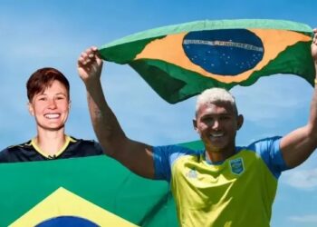 Raquel Kochhann e Isaquias Queiroz serão os porta-bandeiras do Brasil em Paris 2024 Crédito: Montagem sobre fotos de Gaspar Nóbrega e Renato do Val