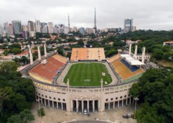 Estádio do Pacaembu antes da reforma Reprodução/Twitter Pacaembu