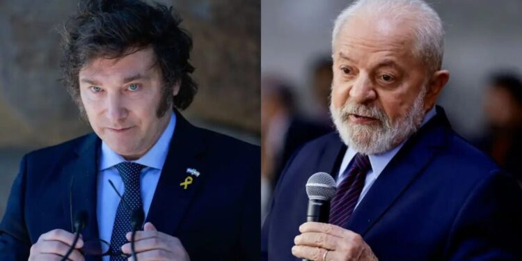 Javier Milei e Luiz Inácio Lula da Silva
REUTERS/Ammar Awad/REUTERS/Ueslei Marcelino