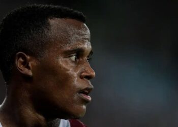 Jhon Arias marcou o gol da vitória do Fluminense contra o Palmeiras THIAGO RIBEIRO/AGIF - AGÊNCIA DE FOTOGRAFIA/AGIF - AGÊNCIA DE FOTOGRAFIA/ESTADÃO CONTEÚDO