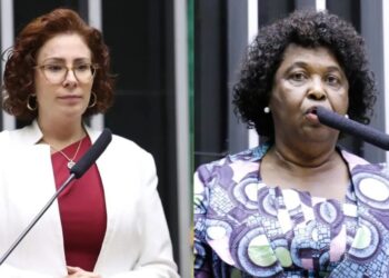 Carla Zambelli e Benedita da Silva Câmara dos Deputados/Reprodução