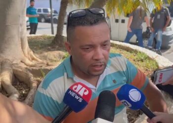 Pai do motociclista Pedro Kaique Ventura Figueiredo, de 21 anos Crédito: Reprodução/CNN