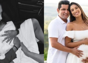 De acordo com ela, o pai da criança estava fazendo shows no Brasil e não conseguiu estar presente no nascimento mas uma doula, sua irmã e sua mãe a ajudaram Instagram/Josi Neves