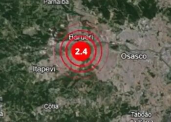 Barueri registra tremor de terra, afirma Defesa Civil de São Paulo Reprodução/RSBR