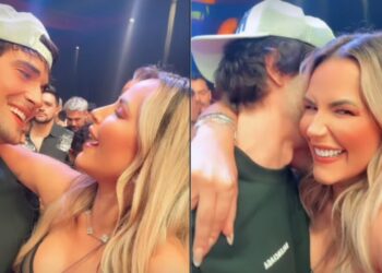 Deolane Bezerra e Fiuk juntos em festa de Emily Garcia na madrugada desta quarta-feira (13) @dra.deolanebezerra/Instagram/Reprodução