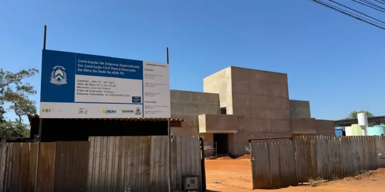 Com a 80% do projeto concluso, obras de construção da sede própria da Agência de Metrologia seguem em ritmo acelerado