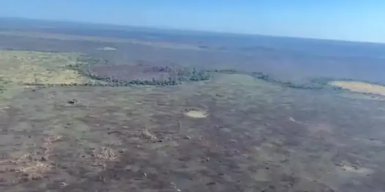 Incêndio florestal atinge a Ilha do Bananal e já consumiu cerca de seis mil hectares de vegetação
