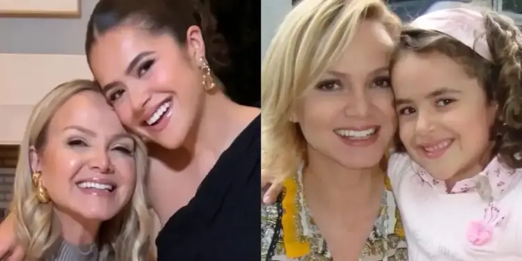 Eliana e Maísa recriam na Globo foto antiga feita no SBT