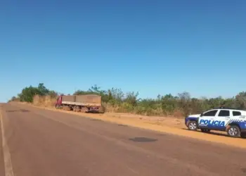 Criminosos sequestram caminhão, fazem motorista e mulher de reféns e roubam carga de soja