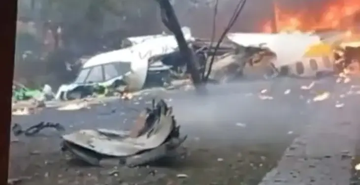 Avião acidentado em Vinhedo
Reprodução