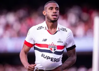 André Silva marcou para o São Paulo na partida contra o Atlético-GO Victor Froes/Agência F8/Gazeta Press