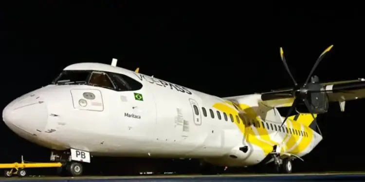 Avião modelo ATR 72-500, da Voepass, que caiu em Vinhedo (SP)
Voepass/Divulgação