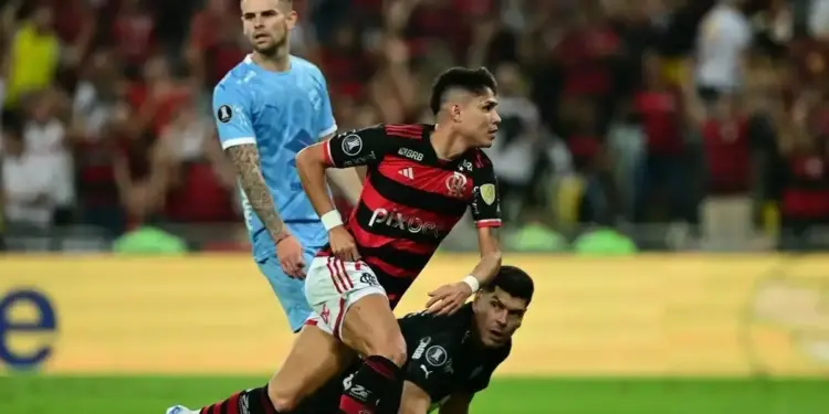 Luiz Araújo marcou o primeiro da vitória do Flamengo contra o Bolívar
Reprodução/X/@LibertadoresBR