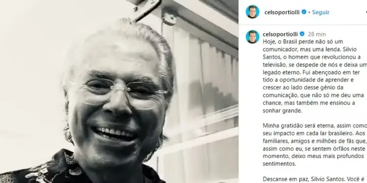Famosos lamentam morte de Silvio Santos; Veja repercussão