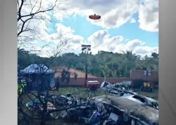 Local do acidente aéreo com o ATR 72-500 da Voepass em Vinhedo (SP)
Reprodução