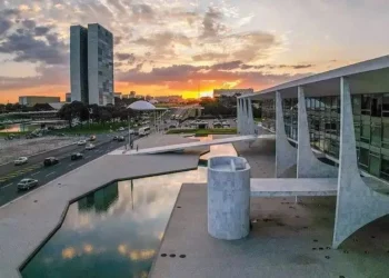 Imagem do Palácio do Planalto e de parte da Praça dos Três Poderes, mostrando também o Congresso 10/05/2023 - Ricardo Stuckert/PR