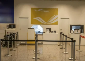 Guichê da Voepass em Cascavel (PR) • Julio Szymanski/Estadão Conteúdo - 09.ago.2024