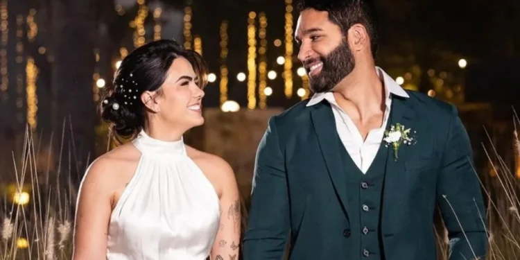 Quase um ano após reatarem relacionamento, casal de influenciadores oficializaram a união. • Instagram/Sunaika Bruna