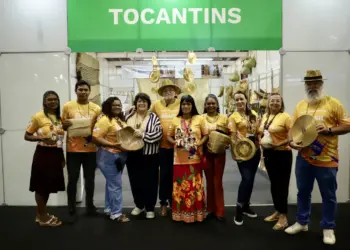 O grupo Tambores do Tocantins se apresentou durante o 8° Salão Nacional do Turismo - Kadu Souza/Governo do Tocantins