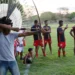 Disputa de arco e flecha nos Jogos Indígenas da Ilha do Bananal, na aldeia Canuanã