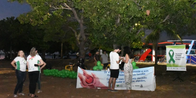 A mobilização ocorreu na praia da graciosa em alusão ao Dia Nacional do Doador de Órgãos, comemorado dia 27  - Ananda Santos - Governo do Tocantins