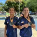 Estudantes Maria Vitória Alves de Souza Dias (esquerda) e Lara Emanuelly Vasconcelos da Silva (direita) surpreenderam e conquistaram a prata no wrestling