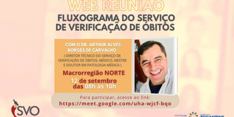 Fluxograma do Serviço de Verificação de Óbitos será debatido em encontro promovido pela SES-TO