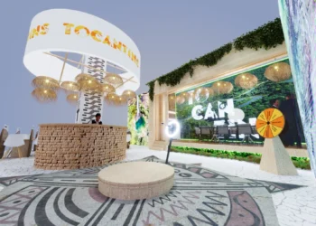 Projeto arquitetônico revela um estande que conecta tradição e tecnologia_Reprodução