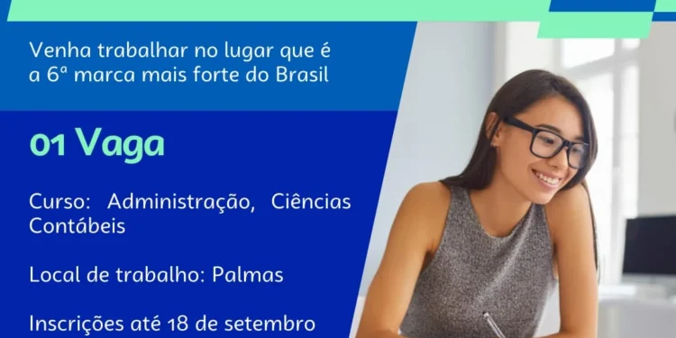 Sebrae Tocantins abre vagas de estágio para estudantes de Administração e Ciências Contábeis