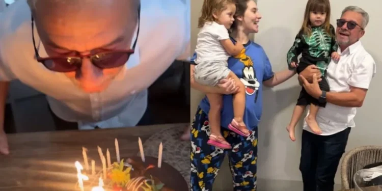 Virginia surpreende motorista de suas filhas com comemoração de aniversário