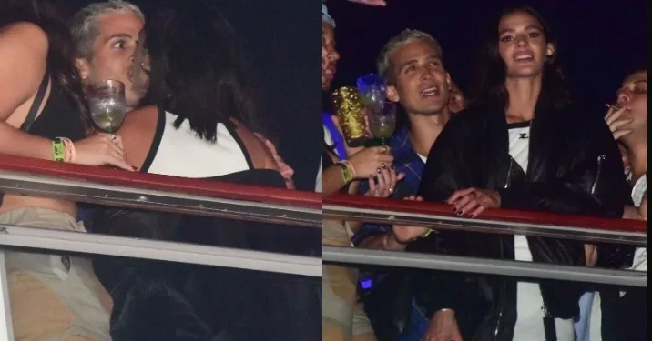 Bruna Marquezine e João Guilherme curtiram juntinhos show de Travis Scott, no primeiro dia do Rock in Rio. • Natália Rampinelli e Rogério Fidalgo/ Agnews