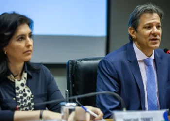 Os ministros do Planejamento, Simone Tebet, e da Fazenda, Fernando Haddad • Diogo Zacarias/MF