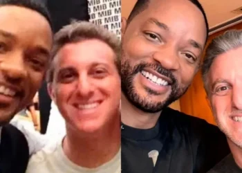 Ator de Hollywood comemorou aniversário antecipado com o apresentador Luciano Huck • Instagram/Luciano Huck