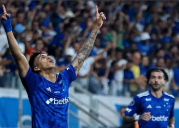 Kaio Jorge comemora gol do Cruzeiro • Gustavo Aleixo/Cruzeiro