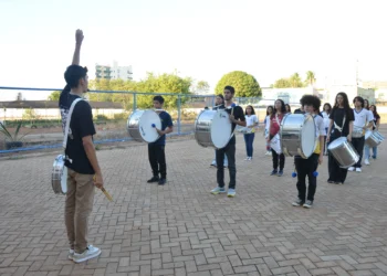 A fanfarra da Escola Estadual Profª Elizângela Glória Cardoso participará do desfile de 7 de setembro