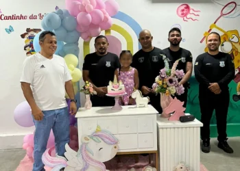 Comemoração de aniversário oportunizou visita humanizada e realizou o sonho da filha de um dos detentos. Créditos: Divulgação Seciju/Governo do Tocantins.
