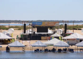 Praia da Gaivota, em Araguacema, movimentou temporada de praia no TO - Márcio Vieira/ Governo do Tocantins