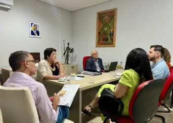 Secult e representantes do CNJ discutiram sobre a remissão de penas por meio de práticas culturais com o intuito de fortalecer o papel da cultura como ferramenta de ressocialização - Foto: Ana Carolina Monteiro/Governo do Tocantins