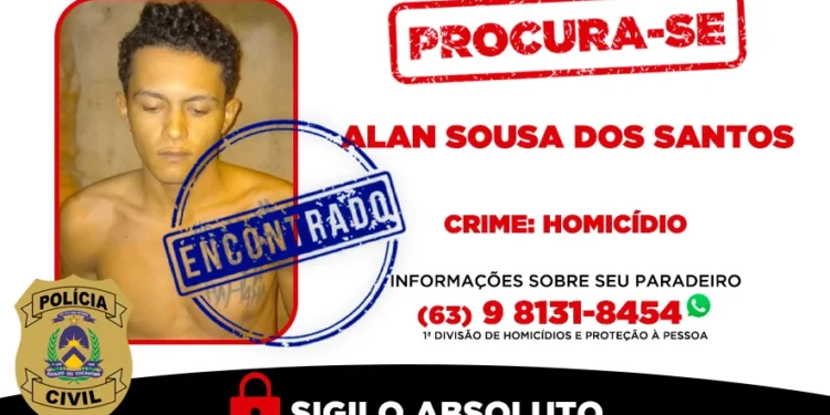 Suspeito se apresentou na Delegacia onde foi preso em cumprimento a mandado de prisão - Dicom SSP/TO