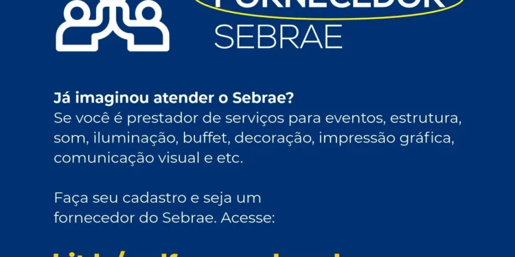 Sebrae Tocantins atualiza link da campanha “Seja Fornecedor Sebrae”