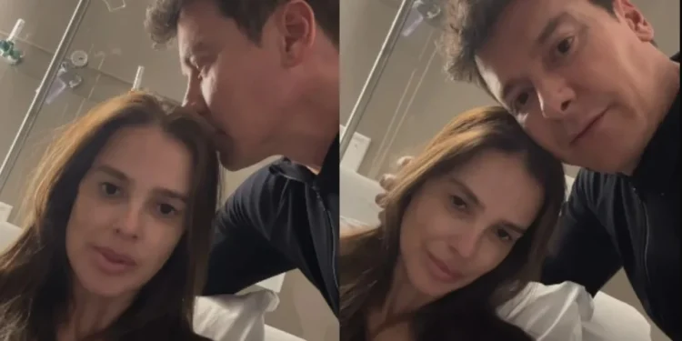 Mulher de Rodrigo Faro encontra nódulo na coxa e é internada: “Orem”